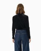 Back of Part Two velvet pullover with soft texture and tailored fit