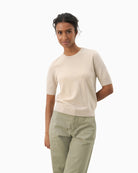 Short‑sleeved wool pullover with round neckline by Part Two