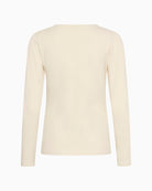 Back view of tee by Part Two showing length and fit on model
