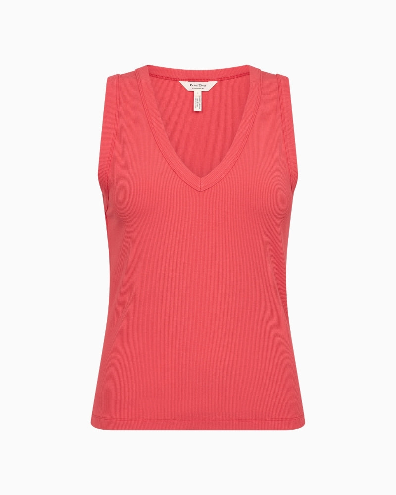 Part Two Nikkia top red front view white background – Áines Boutique