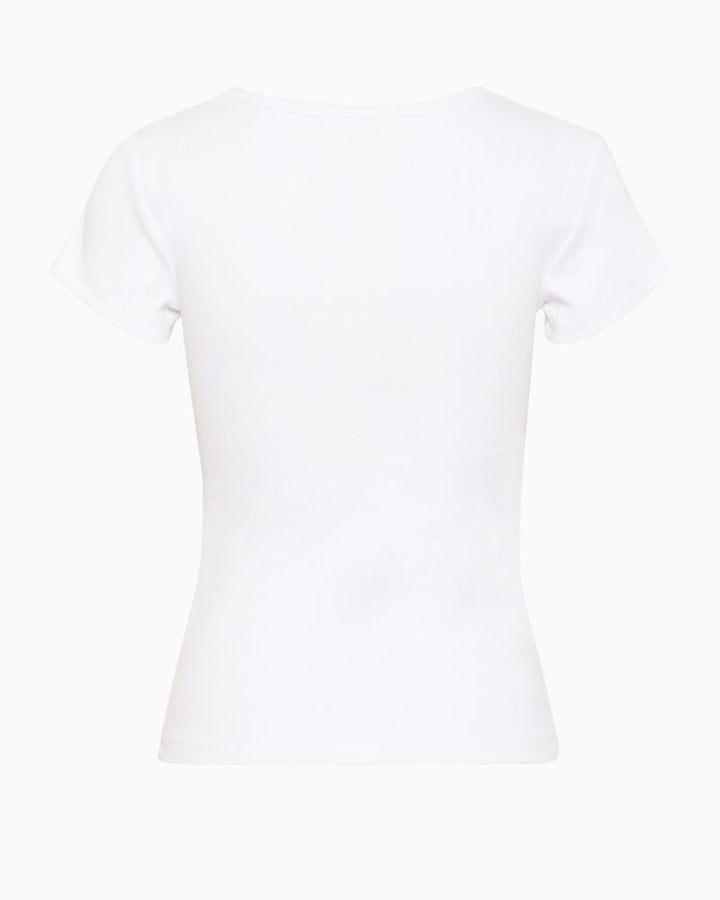 Back of Part Two RochellePW slim fit t-shirt in soft cotton with round neckline