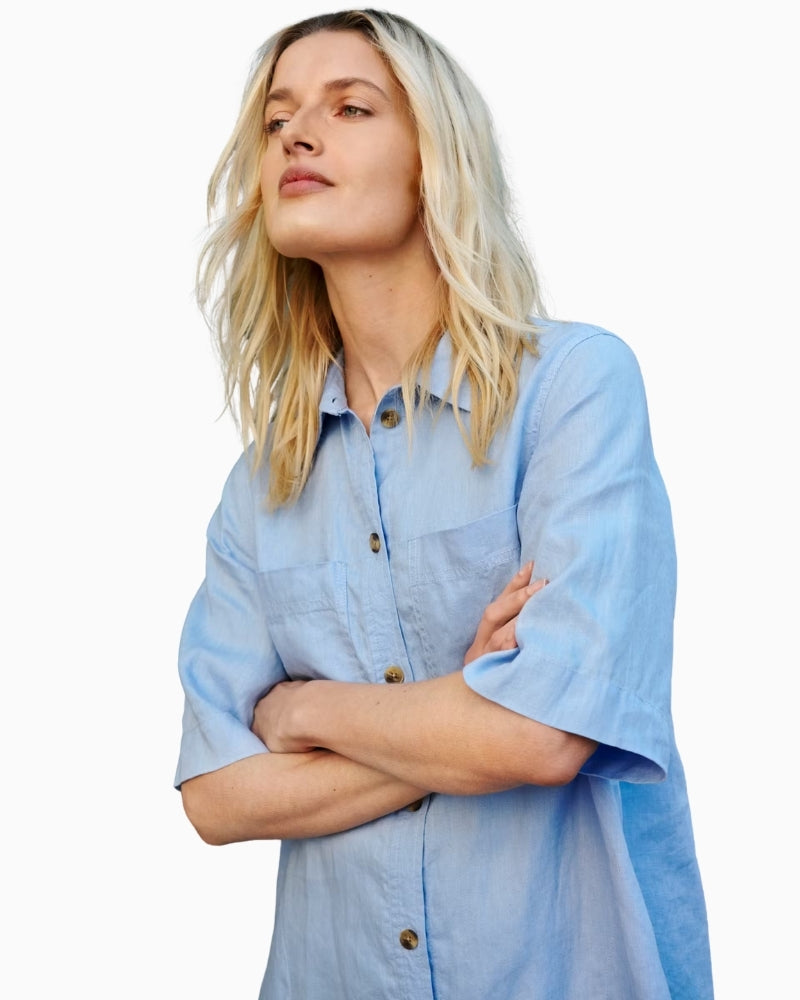 Part Two Sardia linen dress sleeve detail – Áines Boutique