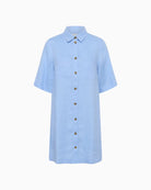 Part Two Sardia linen dress front view white background – Áines Boutique