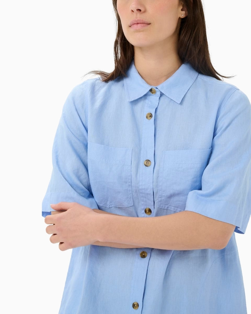 Part Two Sardia linen dress collar detail – Áines Boutique