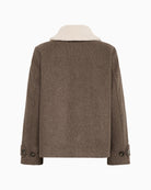 Back view of Sylvia jacket with smooth drape