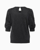 Back view of Part Two short sleeve top with clean finish