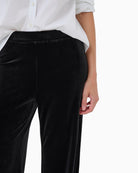 Close-up of waistband and fabric detailing on Part Two trousers