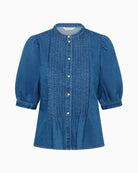 Part Two AlesiaPW denim shirt medium blue front view