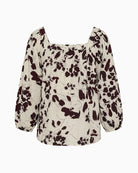 Part Two AlexinaPW Blouse wine floral back view