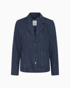 Part Two AlitaPW blazer navy pinstripe detail
