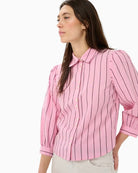 Part Two AnaisPW Shirt Pink Stripe side view on model