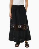 Part Two AnciaPW Skirt in black front view