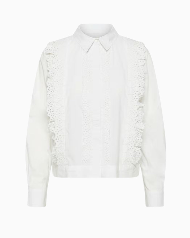 Part Two AnelinePW Shirt white broderie detail