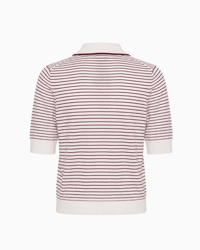 Part Two Anetti PW Pullover wine stripes back view