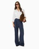 Part Two AnisePW shirt white front view slim fit on model