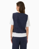Part Two AzaniaPW Waistcoat navy pinstripe detail