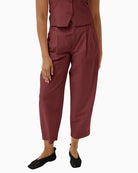 Part Two BeatrizPW Trousers in dark red front view
