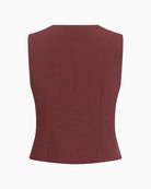 Part Two BenittaPW Waistcoat dark red back view
