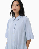 Part Two BerritPW Dress in blue sleeve detail