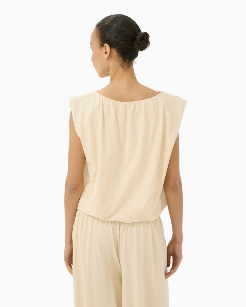 Part Two BerthinePW Top in beige back view