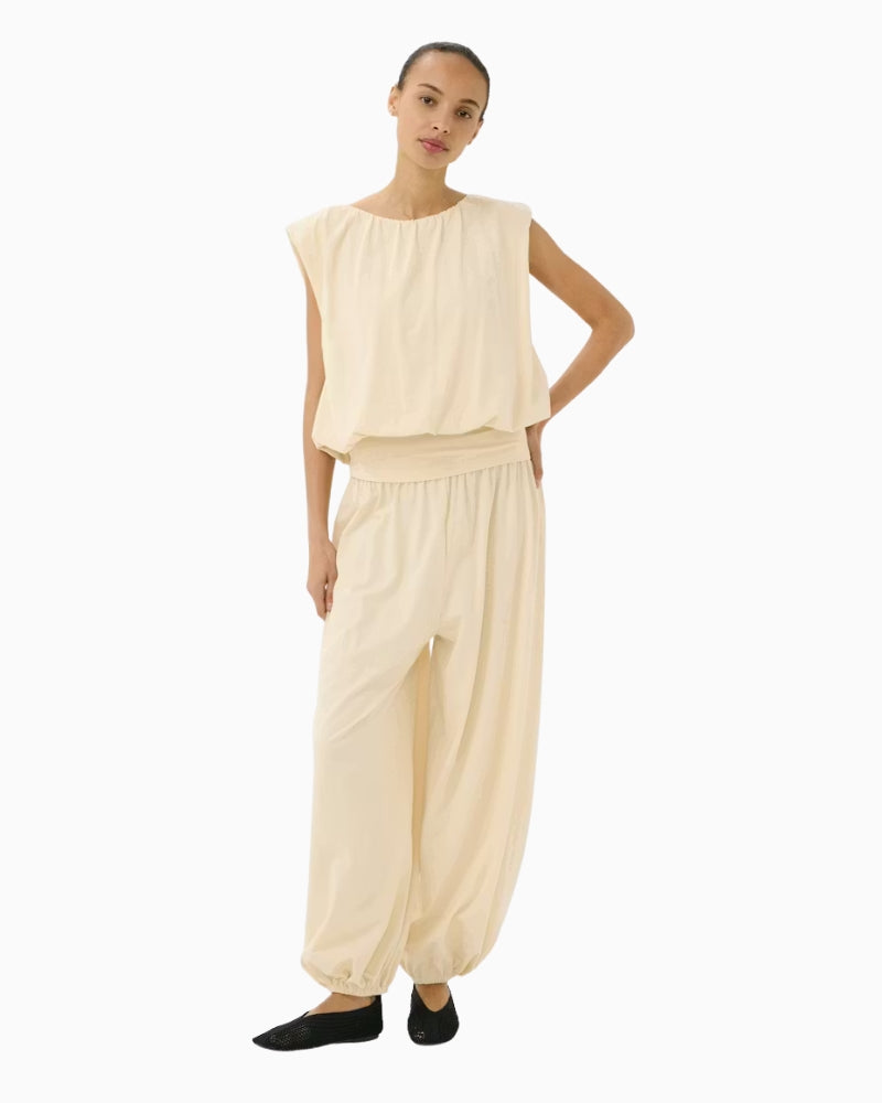 Part Two BerthinePW Top in beige front view