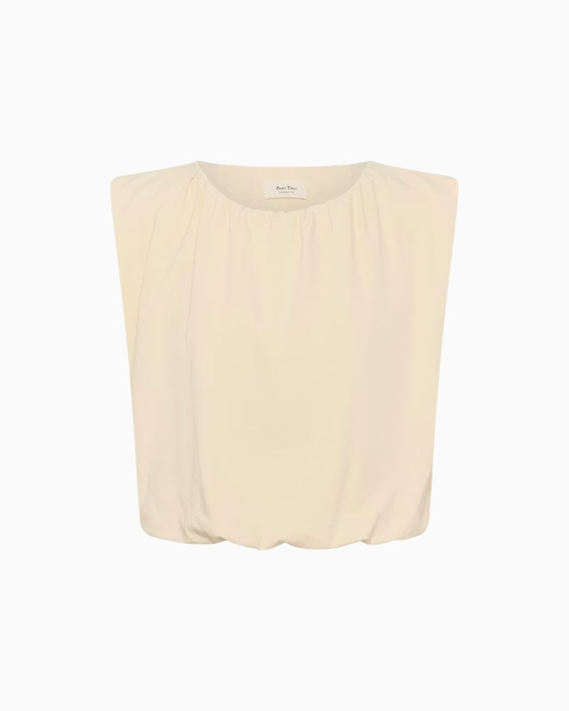 Part Two BerthinePW Top in beige front view