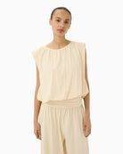 Part Two BerthinePW Top in beige front view