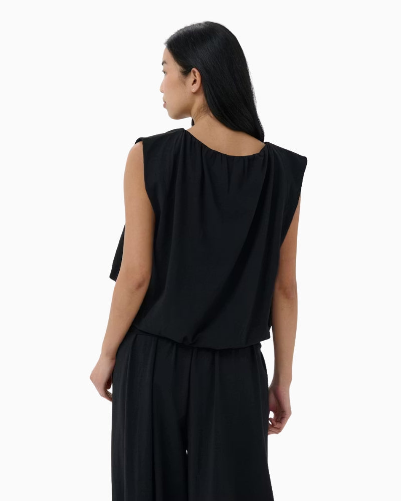 Part Two BerthinePW Top in black back view