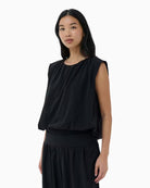 Part Two BerthinePW Top in black front view