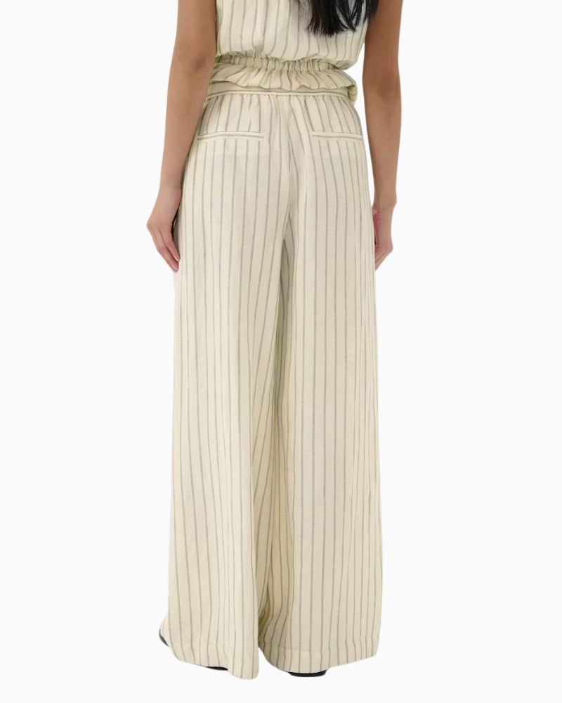 Part Two BianaPW Trousers in cream black back view