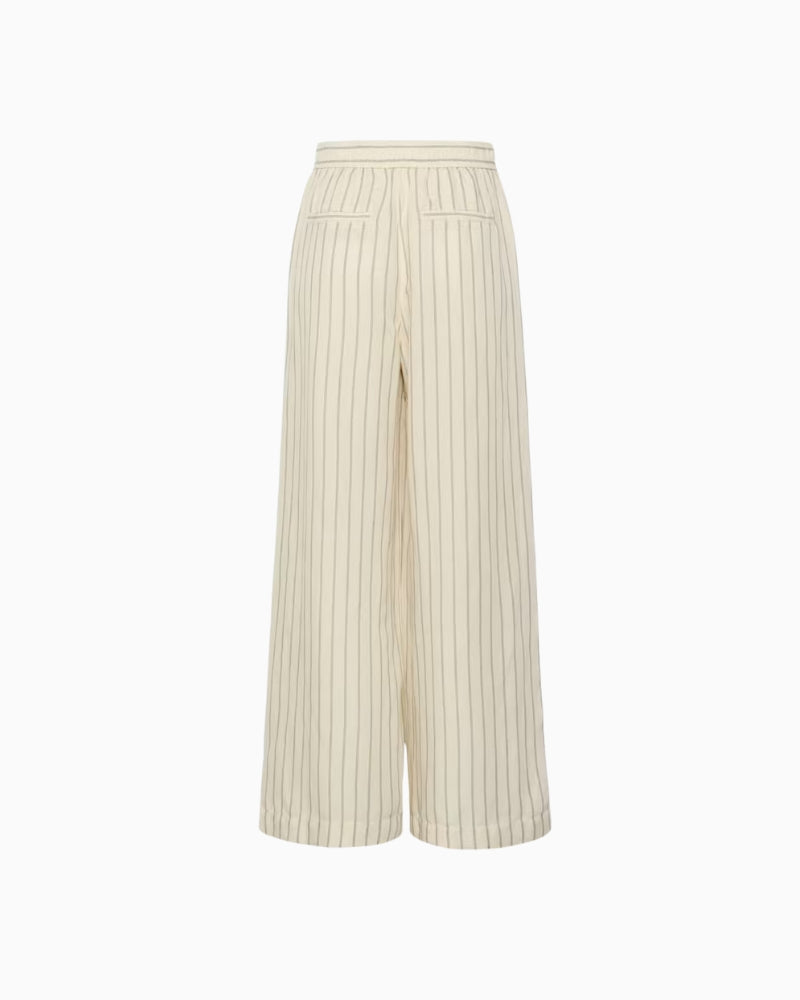Part Two BianaPW Trousers in cream black flat lay back view