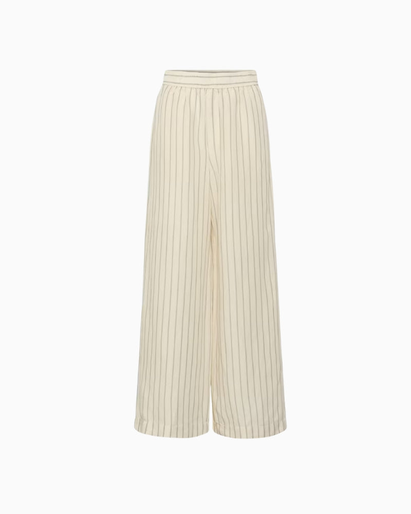 Part Two BianaPW Trousers in cream black flat lay front view