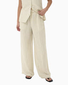Part Two BianaPW Trousers in cream black front view