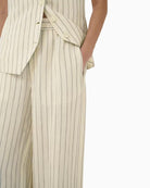 Part Two BianaPW Trousers in cream black stripe detail