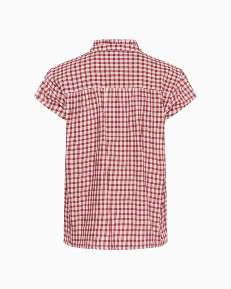 Part Two BjankaPW Blouse in Dark Red check back view