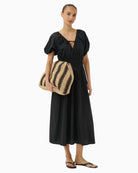 Part Two BodillaPW Dress in black model full length view