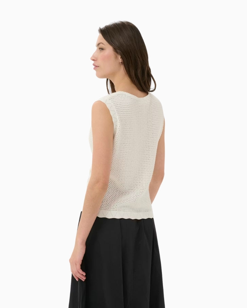 Part Two BolissaPW Top in Cream back view