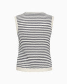 Part Two BolissaPW Top in navy stripe back view