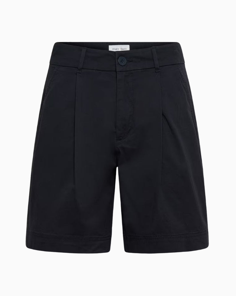 Part Two BonniPW Shorts in navy front  flat view
