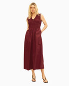 Part Two BorgnettePW Dress in dark red front view