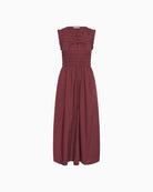 Part Two BorgnettePW Dress in dark red shoulder detail
