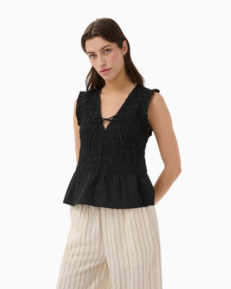 Part Two BorgnyPW Top in Black front view