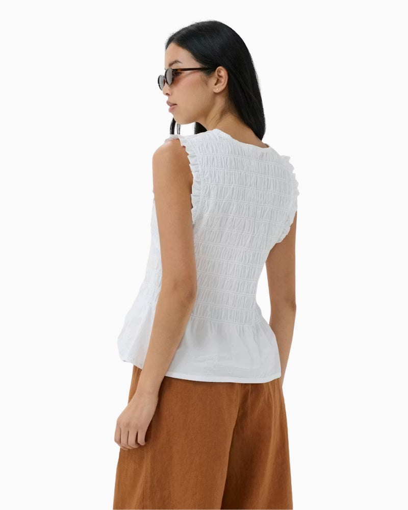 Part Two BorgnyPW Top in White back view