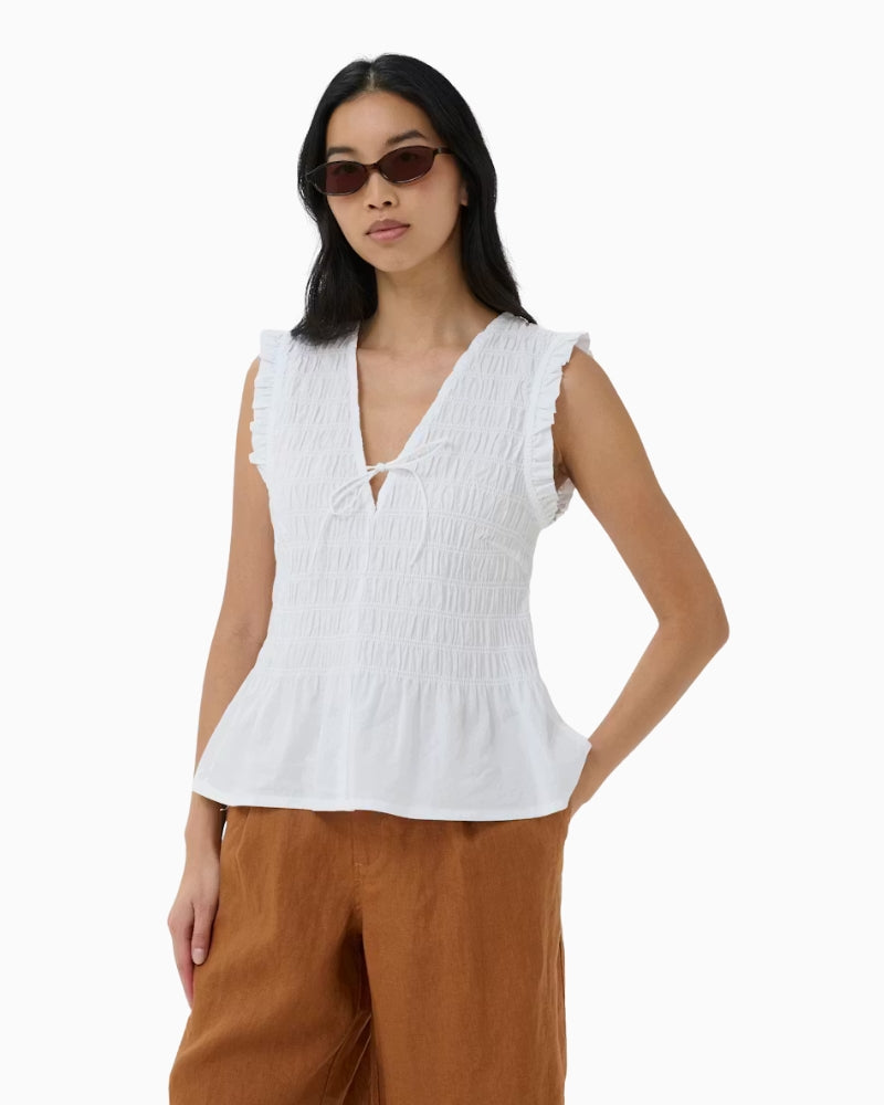 Part Two BorgnyPW Top in White front view