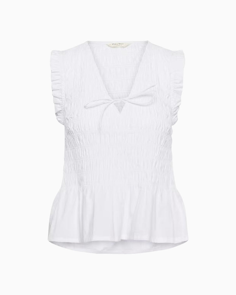 Part Two BorgnyPW Top in White sleeve detail