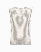Part Two BrianiePW Top in black stripe front view