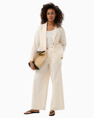Part Two BritaPW Trousers in cream model full length view