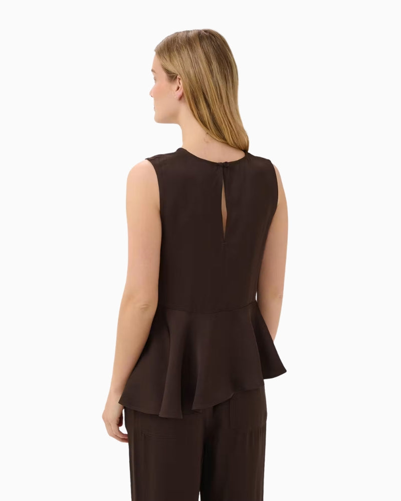 Part Two CamdenPW Top in Brown back lookbook view