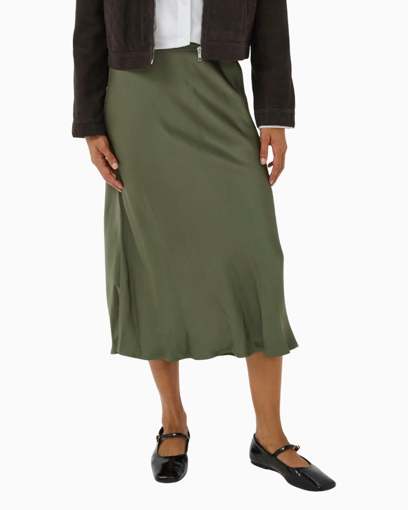 Part Two Candice Skirt in Khaki front view