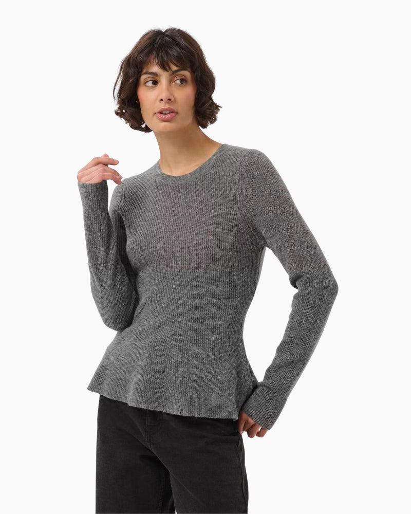 Part Two CarinaPW Pullover in Grey front view